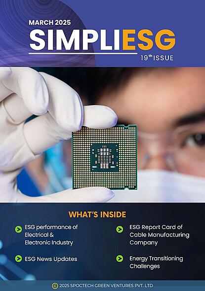 SimpliESG Magazine March 2025 – ESG integration in India’s electrical and electronics industry